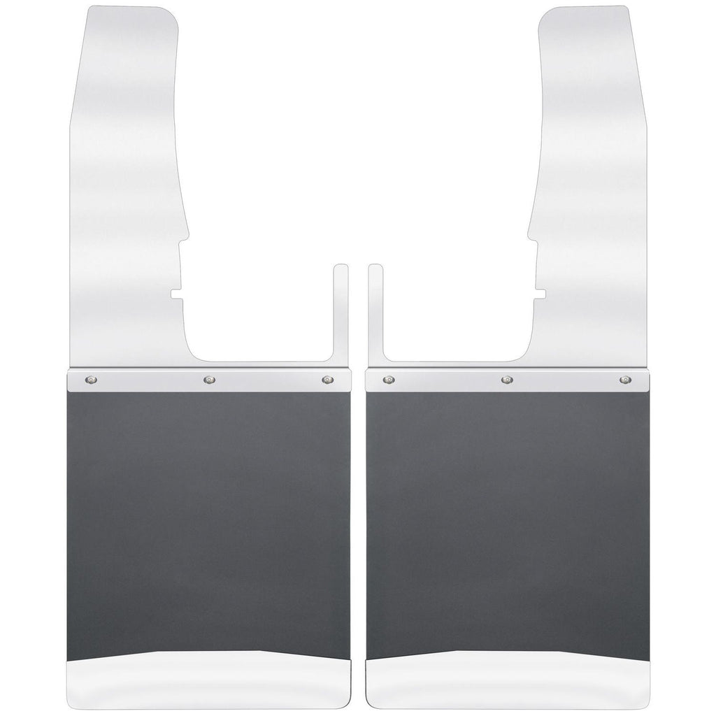 Husky Liners 17098 | Husky Liners Kick Back Mud Flaps Front 12 Wide - Stainless Steel Top and Weight, Fits 09-18 RAM KICK BACK MUD FLAPS FRONT 12IN WIDE - STAINLESS STEEL TOP AND WE