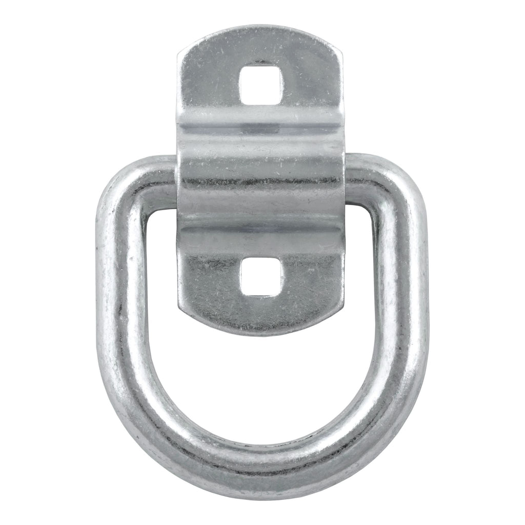 3" x 3" Surface-Mounted Tie-Down D-Ring (3600 lbs Clear Zinc)