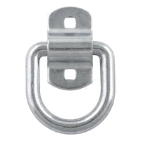 3" x 3" Surface-Mounted Tie-Down D-Ring (3600 lbs Clear Zinc)