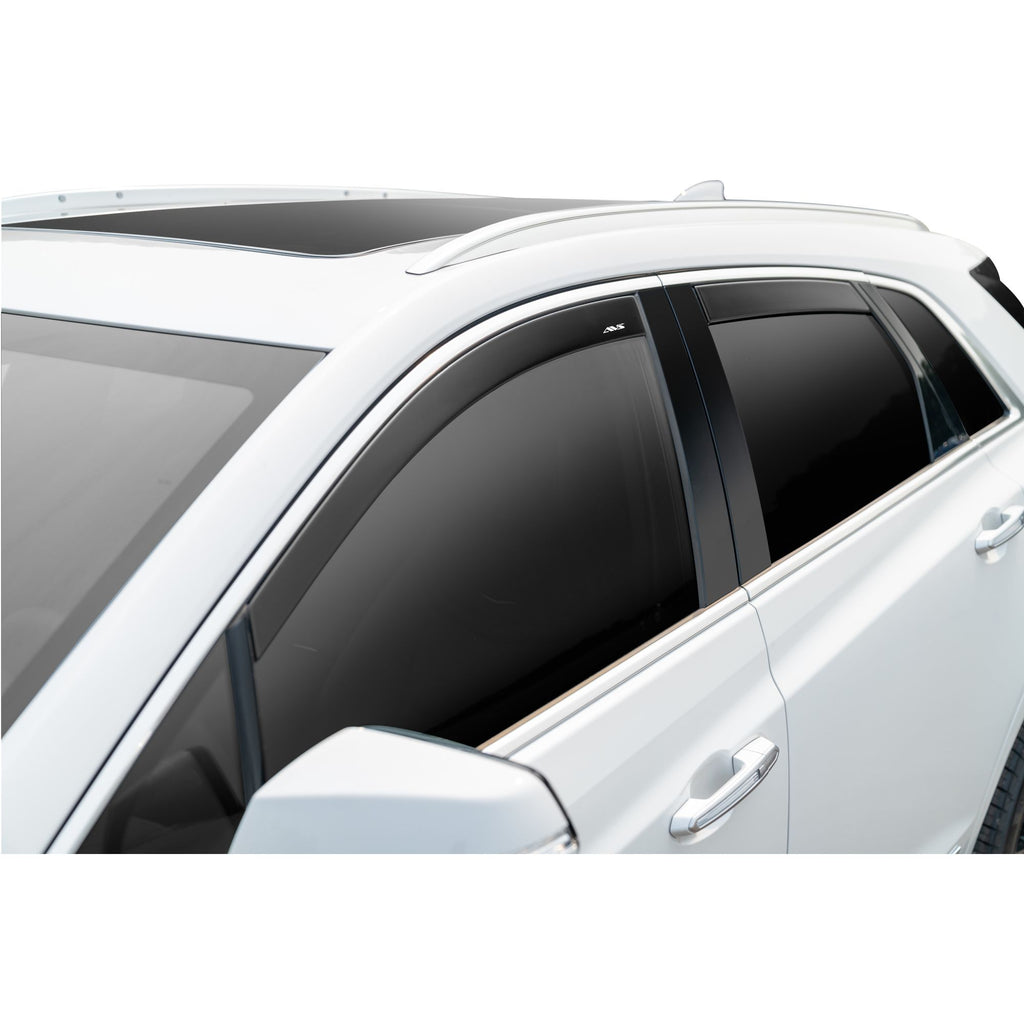 Auto Ventshade 994022 Low Profile Dark Smoke Ventvisor Side Window Deflector 4-Piece Set for 2017-2022 Cadillac XT5 In-Channel Mount