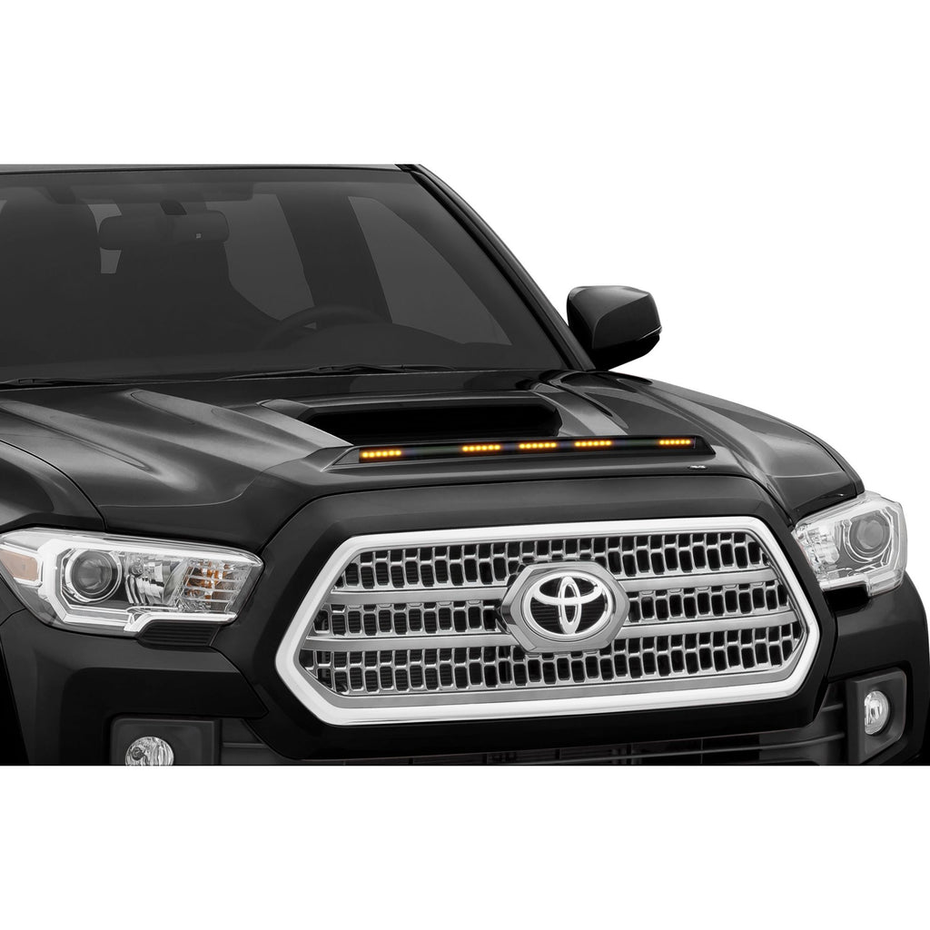 Auto Ventshade 753079-202 Aeroskin LightShield Color Hood Protector Black for 2016-2018 Toyota Tacoma