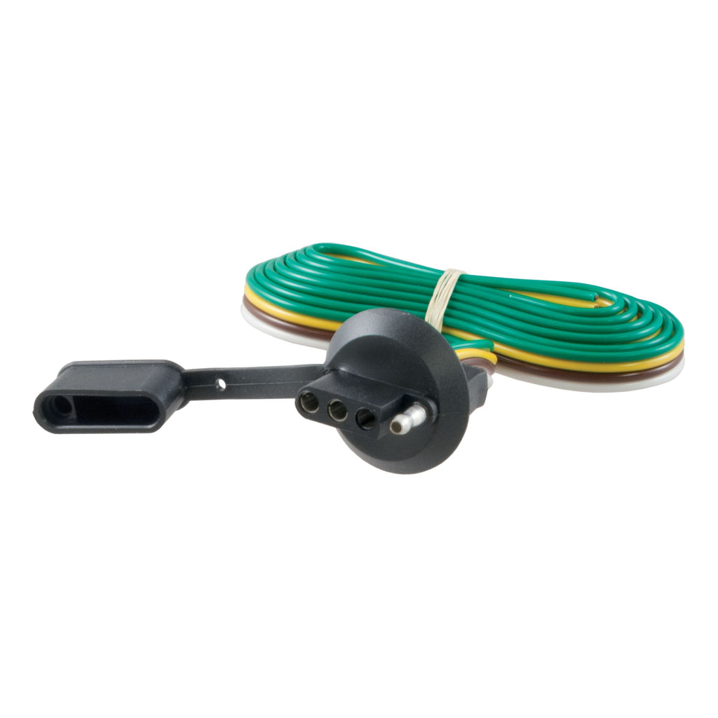 4-Way Flat License Plate Light Plug Connector Socket with 60" Wires