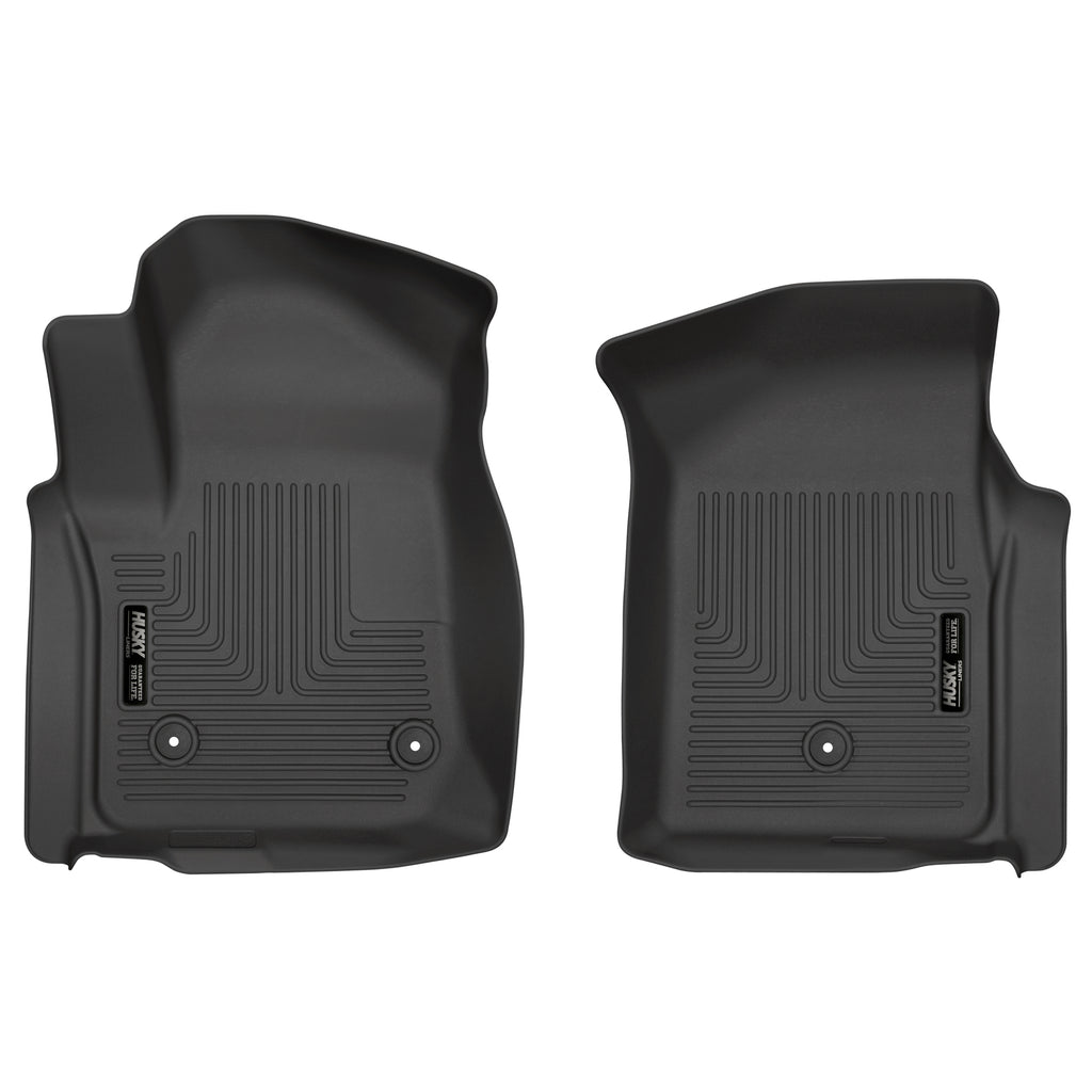 Husky Liners 13201 | Husky Liners Front Floor Liners, Fits 19-C SILVERADO/SIERRA 1500 STANDARD CAB FRONT FLOOR LINERS WEATHERBEATER SERIES BLACK