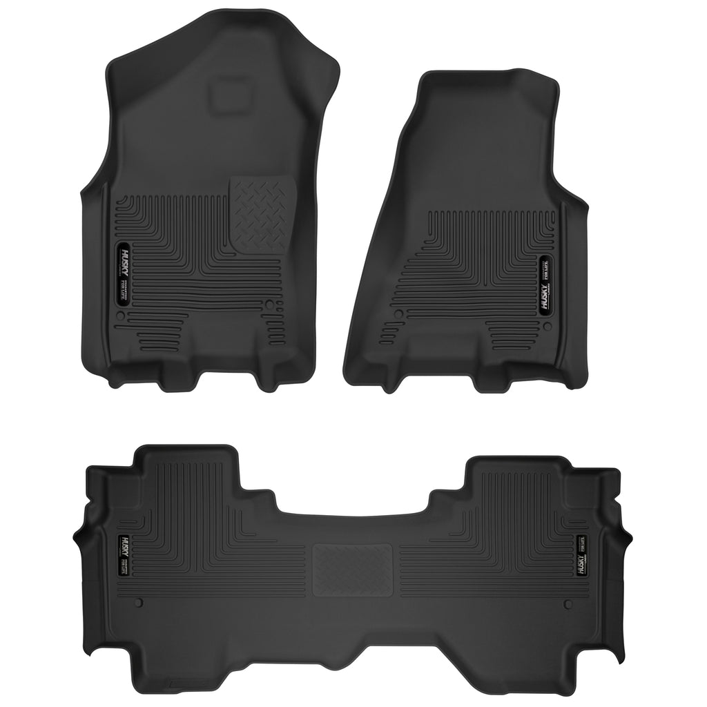Husky Liners 53698 | Husky Liners Front & 2nd Seat Floor Liners, Fits 19-C RAM 1500 QUAD CAB FRONT/2ND SEAT FLOOR LINERS X-ACT