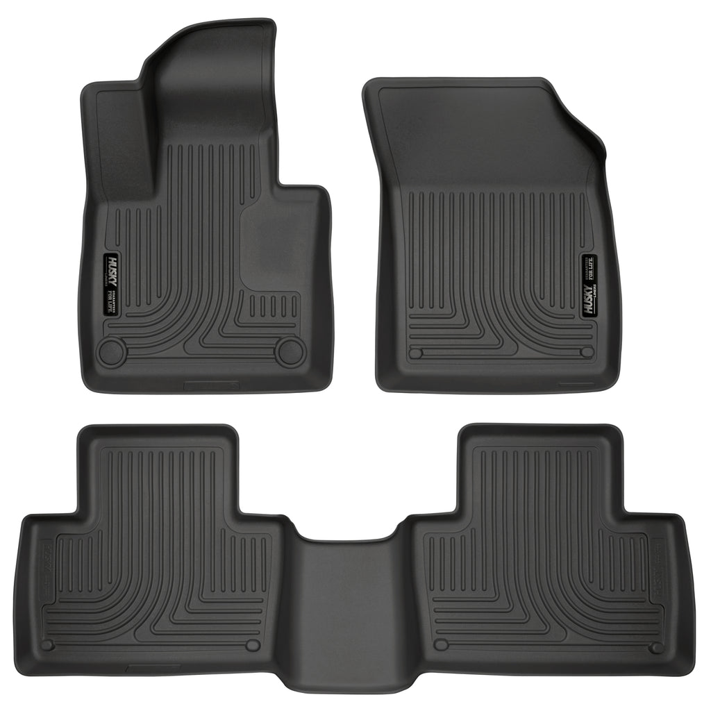 Husky Liners 95601 | Husky Liners Front & 2nd Seat Floor Liners, Fits 16-17 XC90 FRONT & 2ND SEAT FLOOR LINERS WEATHERBEATER SERIES BLACK