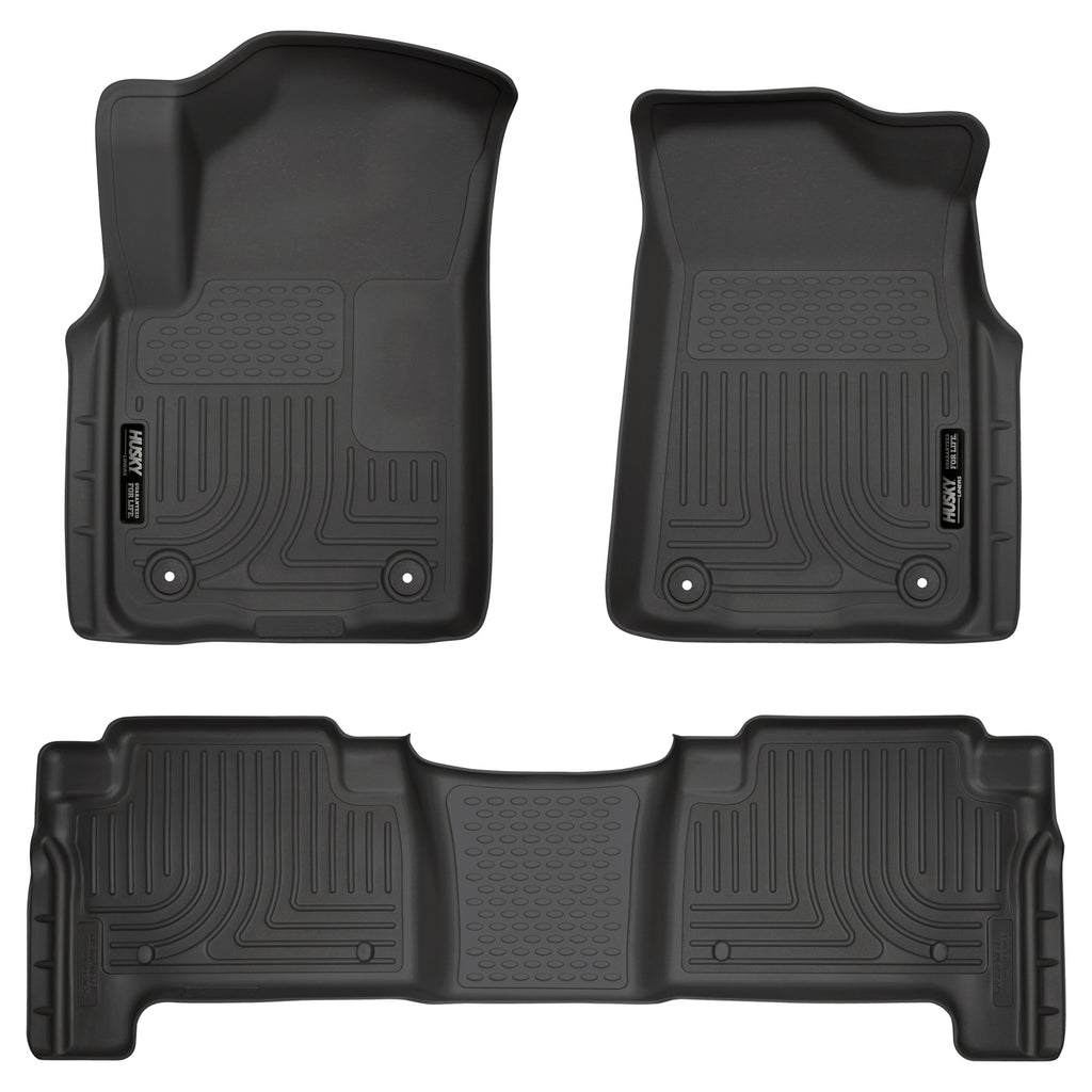Husky Liners 95671 | Husky Liners Front & 2nd Seat Floor Liners, Fits 19-C ARMADA/QX80 FRONT & 2ND SEAT FLOOR LINERS BLACK