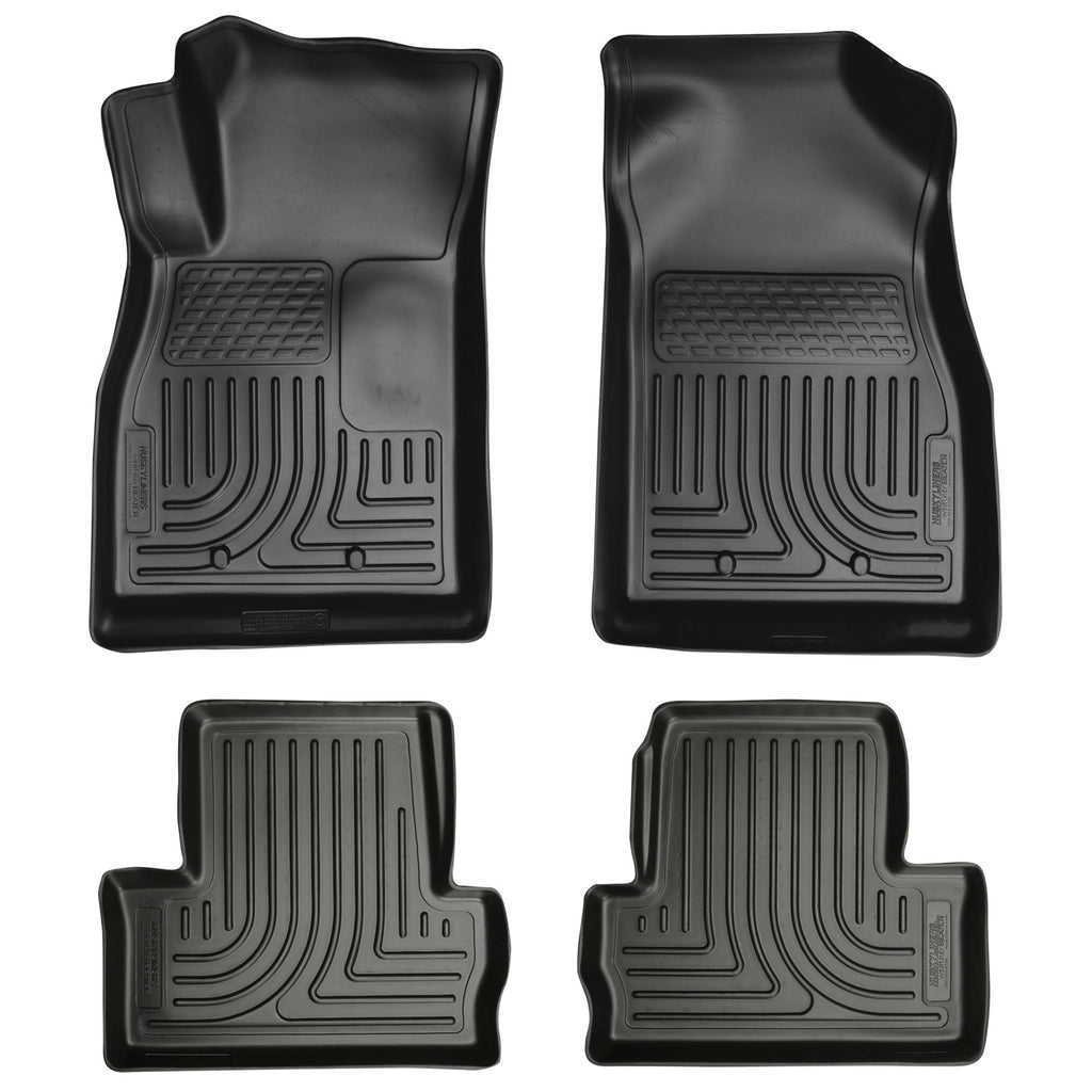 Husky Liners 98181 | Husky Liners Front & 2nd Seat Floor Liners, Fits 11-15 VOLT CUSTOM MOLDED FRONT & 2ND SEAT FLOOR LINERS BLACK