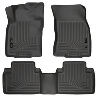 Husky Liners 98671 | Husky Liners Front & 2nd Seat Floor Liners, Fits 14-16 ROGUE FRONT/2ND SEAT FLOOR LINERS WEATHERBEATER SERIES BLACK