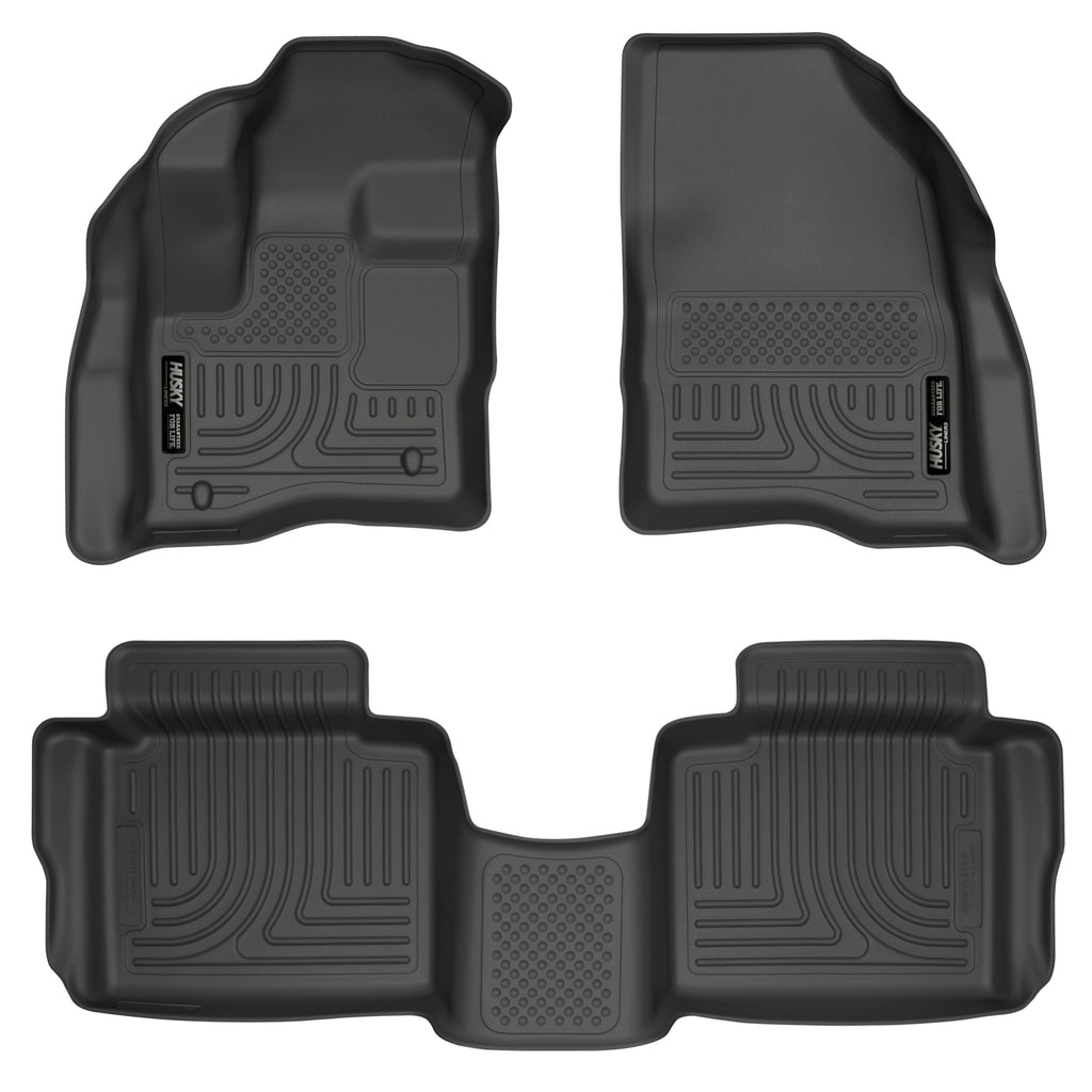 Husky Liners 98701 | Husky Liners Front & 2nd Seat Floor Liners, Fits 10-15 TAURUS WEATHERBEATER FRONT/2ND SEAT FLOOR LINERS - BLACK