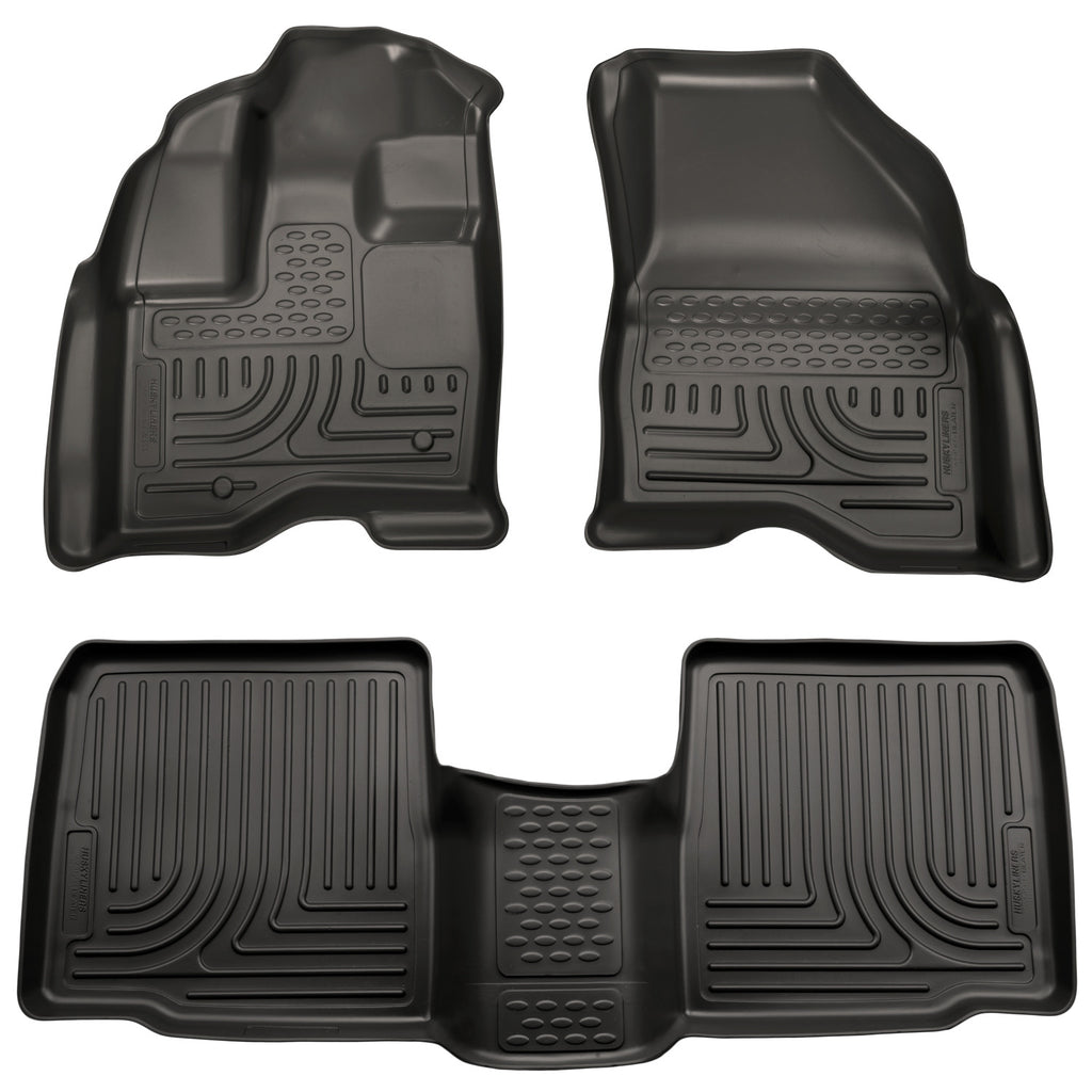 Husky Liners 98731 | Husky Liners Front & 2nd Seat Floor Liners, Fits 09-15 MKS WEATHERBEATER FRONT/2ND SEAT FLOOR LINERS BLACK