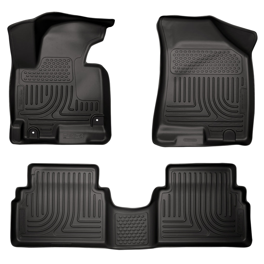 Husky Liners 98861 | Husky Liners Front & 2nd Seat Floor Liners, Fits 11-13 SPORTAGE FRONT & 2ND SEAT CUSTOM MOLDED WEATHERBEATER FLOOR LINERS BLACK