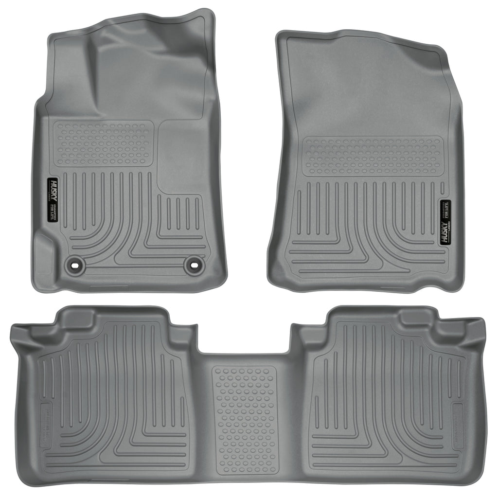 Husky Liners 98902 | Husky Liners Front & 2nd Seat Floor Liners, Fits 12-17 CAMRY CUSTOM MOLDED FRONT & 2ND SEAT FLOOR LINERS GREY