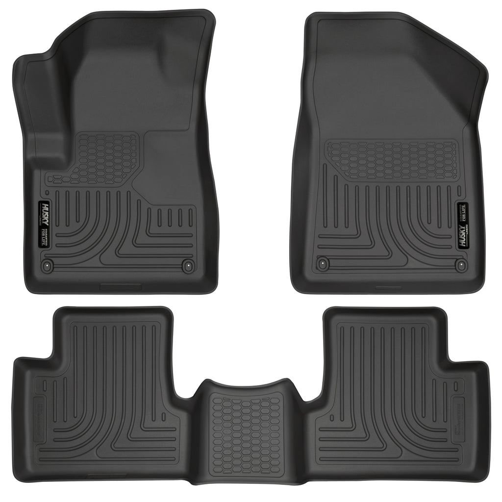 Husky Liners 99031 | Husky Liners Front & 2nd Seat Floor Liners, Fits 14-15 CHEROKEE FRONT & 2ND SEAT FLOOR LINERS BLACK