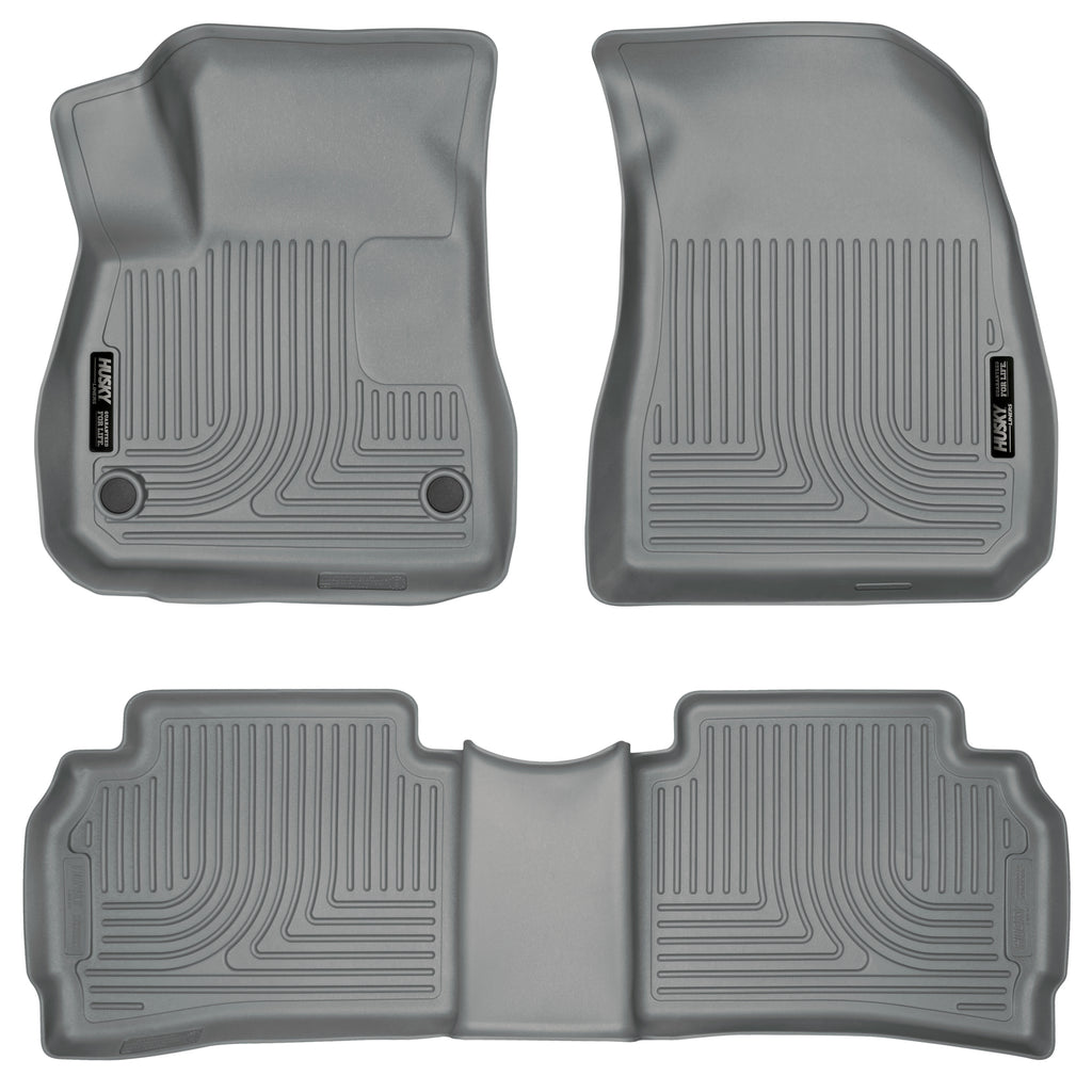 Husky Liners 99192 | Husky Liners Front & 2nd Seat Floor Liners, Fits 16-17 MALIBU WEATHERBEATER SERIES GREY