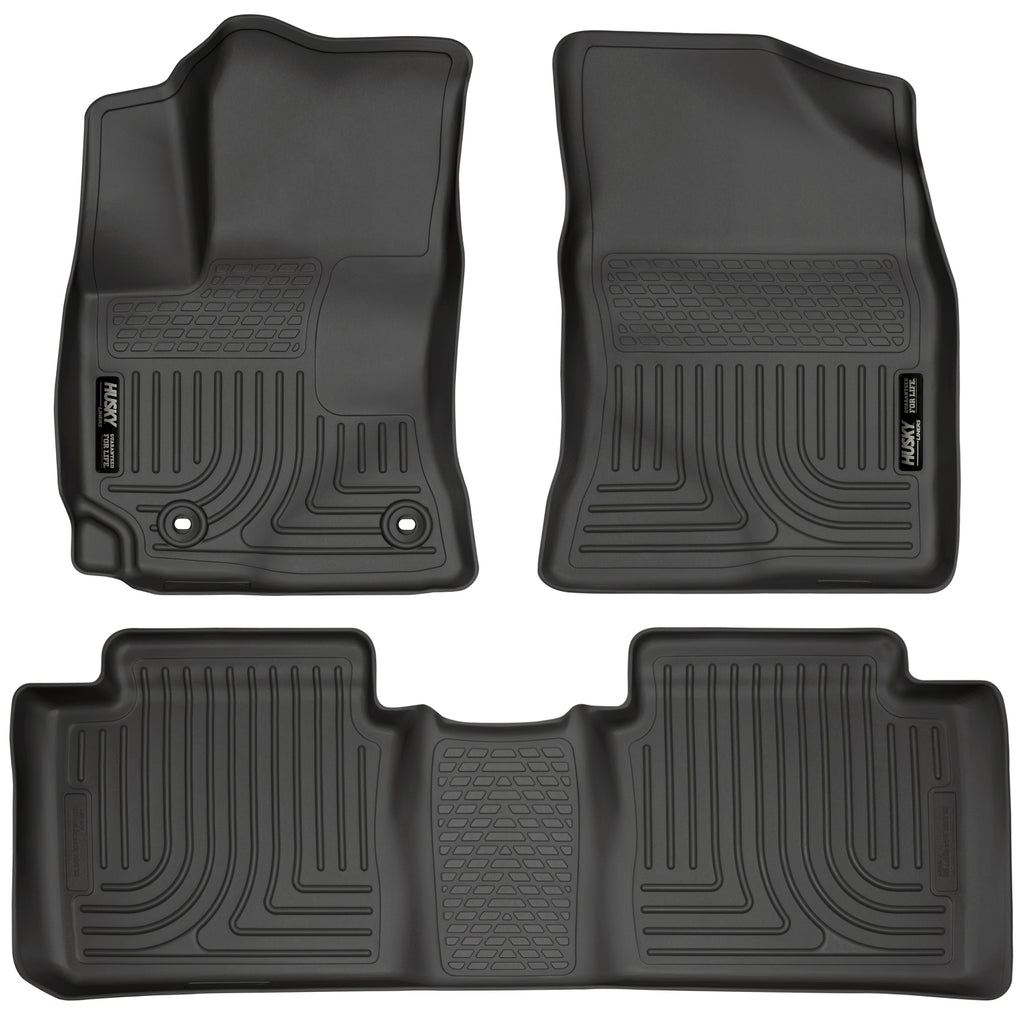 Husky Liners 99531 | Husky Liners Front & 2nd Seat Floor Liners, Fits 14-C COROLLA FITS MODELS WITH AUTOMATIC TRANSMISSION ONLY FRONT/2ND SEAT LINERS WEATHERBEATER BLACK