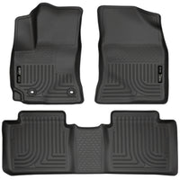 Husky Liners 99531 | Husky Liners Front & 2nd Seat Floor Liners, Fits 14-C COROLLA FITS MODELS WITH AUTOMATIC TRANSMISSION ONLY FRONT/2ND SEAT LINERS WEATHERBEATER BLACK