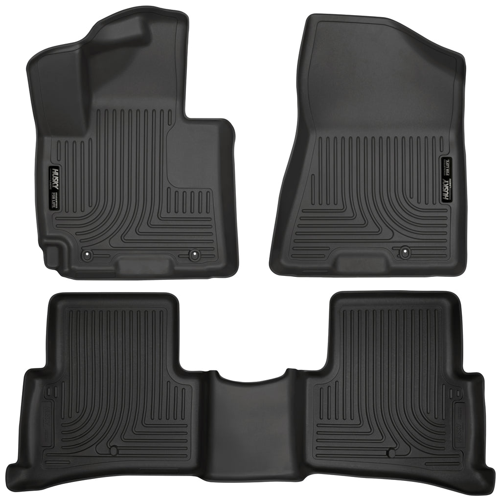 Husky Liners 99681 | Husky Liners Front & 2nd Seat Floor Liners, Fits 16-17 TUCSON FRONT & 2ND SEAT FLOOR LINERS WEATHERBEATER SERIES BLACK