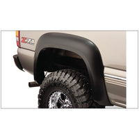 Bushwacker 40104-02 Black Extend-A-Fender Style Smooth Finish Rear Fender Flares with Extended Coverage for 99-06 Silverado/Sierra 1500; 99-04 2500; 01-06 1500 HD 2500 HD 3500; Fits 78/96 In. Bed