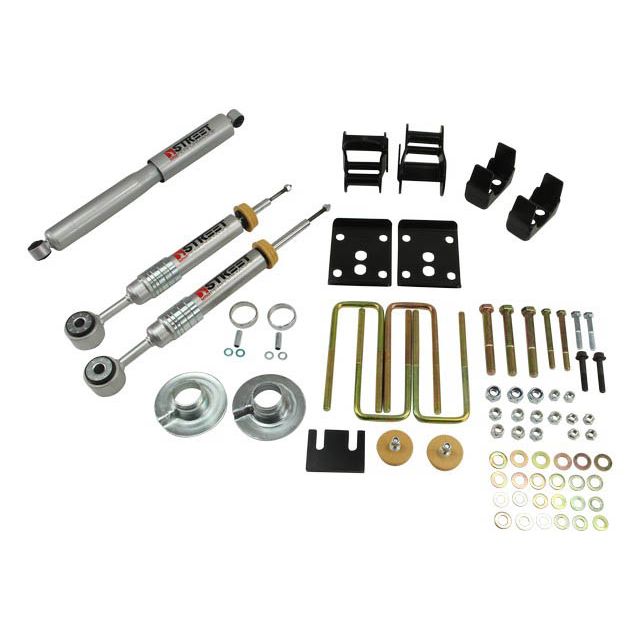 BELLTECH 982SP LOWERING KITS  Front And Rear Complete Kit W/ Street Performance Shocks 2009-2013 Ford F150 Std. Cab 2wd Short Bed +1 in. to -3 in. F/4 in. R drop W/ Street Performance Shocks