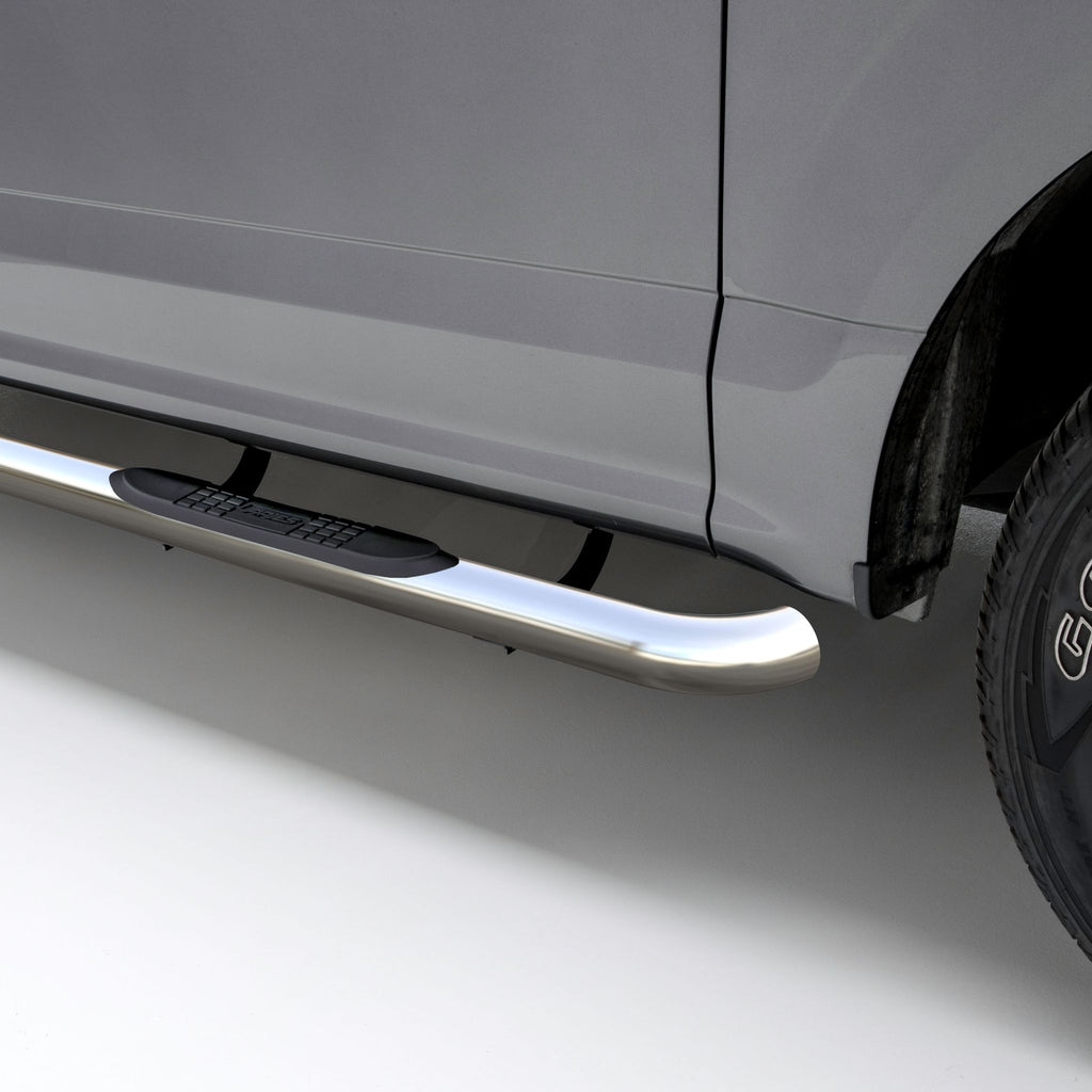 3" Round Polished Stainless Side Bars Select Hyundai Santa Fe