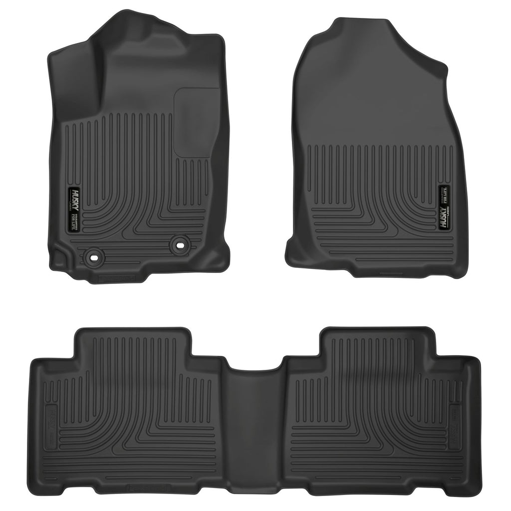 Husky Liners 98971 | Husky Liners Front & 2nd Seat Floor Liners, Fits 13-16 RAV4 FRONT/2ND SEAT LINERS WEATHERBEATER BLACK