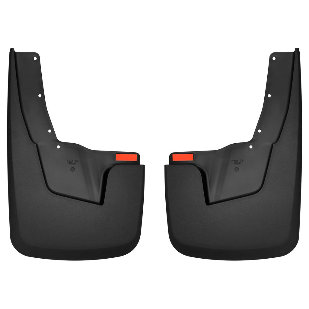 Husky Liners 59131 | Husky Liners Rear Mud Guards, Fits 19-C RAM 1500 VEHICLE HAS RAM OEM FENDER FLARES BLACK REAR WHEEL MUD GUARDS