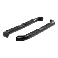 3" Round Black Steel Side Bars Select Toyota Tacoma