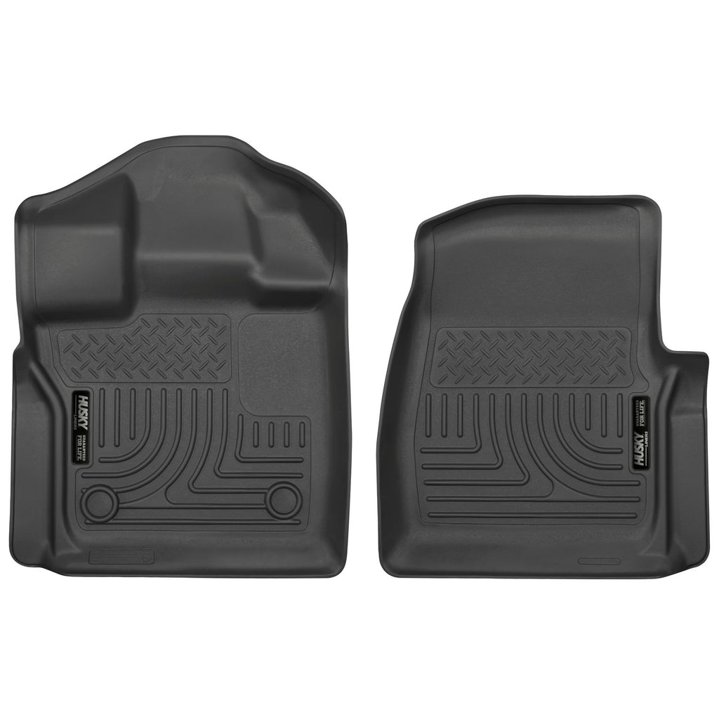 Husky Liners 18351 | Husky Liners Front Floor Liners, Fits 15-17 F150 FRONT FLOOR LINERS WEATHERBEATER BLACK