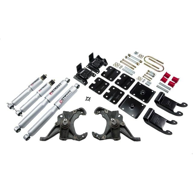 BELLTECH 771SP LOWERING KITS  Front And Rear Complete Kit W/ Street Performance Shocks 1985-1995 Chevrolet Astro/Safari (2WD w/ Factory Composite Leaf) 2 in. F/2.5 in. R drop W/ Street Performance Shocks
