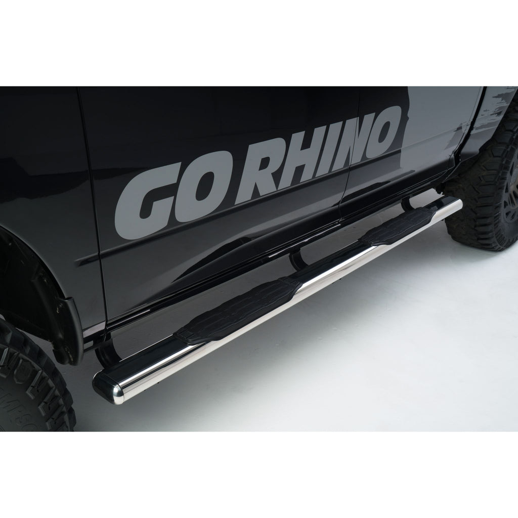 Go Rhino - 10573PS - 1000 Series 5in Oval Side Steps Polished stainlessStainless 73in long