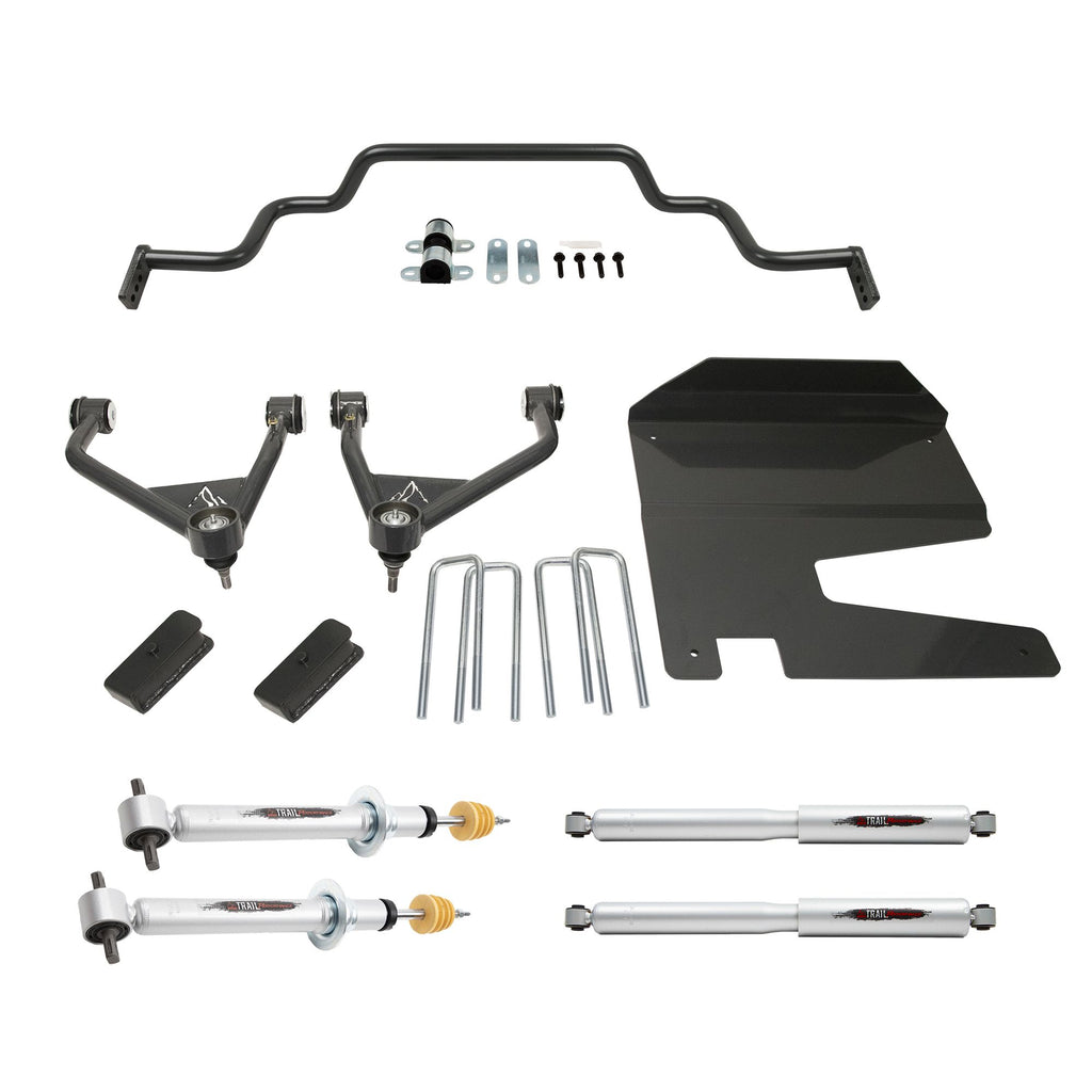 BELLTECH 150212TPS LIFT KIT 4in. Lift Kit Inc. Front and Rear Trail Performance Struts/Shocks Front Sway Bar 2019-2021 Chevrolet Silverado 2wd/4wd (all cabs) 4in. Lift