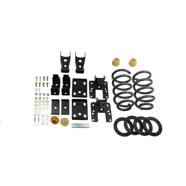 BELLTECH 651 LOWERING KITS  Front And Rear Complete Kit W/O Shocks 2007-2013 Chevrolet Silverado/Sierra (Ext Cab & Crew Cab) 1 in. or 2 in. F/4 in. R drop W/O Shocks