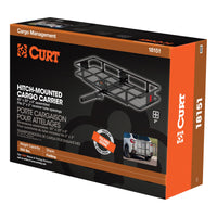 60" x 20" Black Steel Basket Cargo Carrier (Folding 2" Shank 500 lbs.)