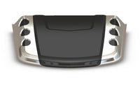 Auto Ventshade 80012 Universal Bullet Hood Scoopwith Smooth Dark Smoke Finish w/Chrome Trim Accents
