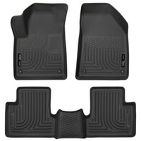 Husky Liners 99091 | Husky Liners Front & 2nd Seat Floor Liners, Fits 15-C CHEROKEE FRONT & 2ND SEAT FLOOR LINERS WEATHERBEATER SERIES BLACK