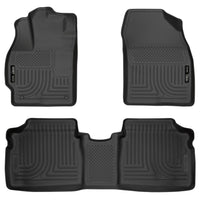 Husky Liners 98921 | Husky Liners Front & 2nd Seat Floor Liners, Fits 10-14 PRIUS CUSTOM MOLDED FRONT/2ND SEAT FLOOR LINERS BLACK