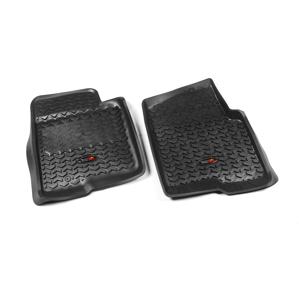 Rugged Ridge 82902.03 | Floor Liners, Front, Black; 09-10 Ford F-150 Ext/Reg/SuperCrew