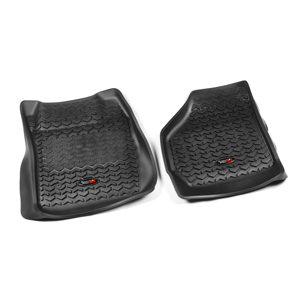 Rugged Ridge 82902.07 | Floor Liners, Front, Black; 99-07 Ford F-250/F-350 Ext/Reg/SuperCrew