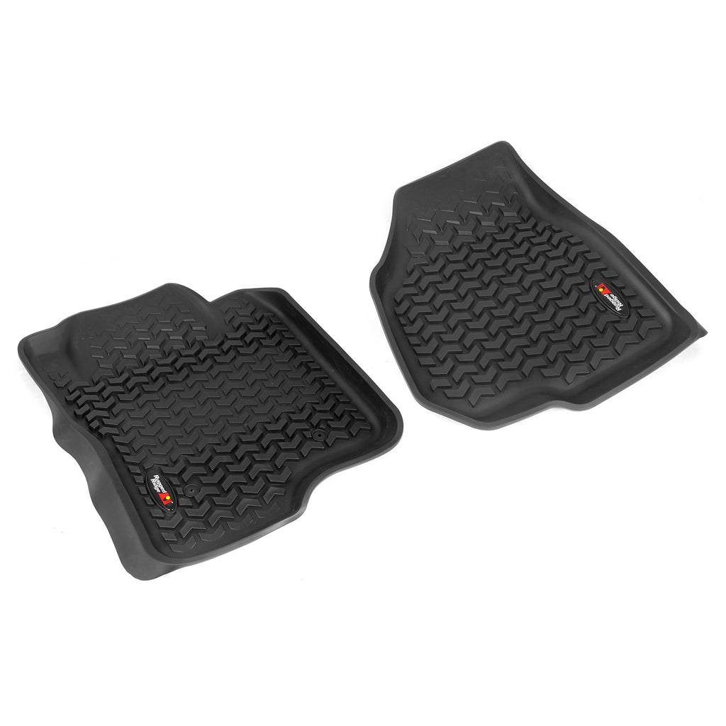Rugged Ridge 82902.08 | Floor Liners, Front, Black; 11-12 Ford F-250/F-350 Reg/Ext/SuperCrew