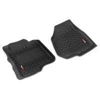 Rugged Ridge 82902.08 | Floor Liners, Front, Black; 11-12 Ford F-250/F-350 Reg/Ext/SuperCrew