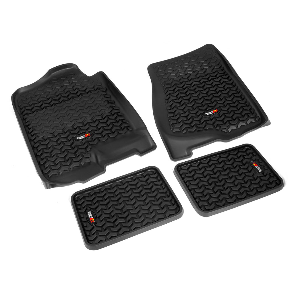 Rugged Ridge 82987.01 | Floor Liners, Kit, Black; 07-13 Chevrolet/GMC Fullsize Pickup/SUV