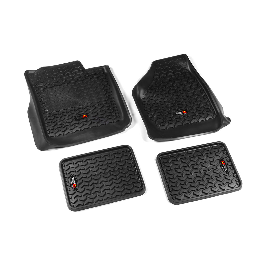 Rugged Ridge 82987.26 | Floor Liners, Kit, Black; 08-10 F-250/F-350 Regular/Ext Cab/SuperCrew