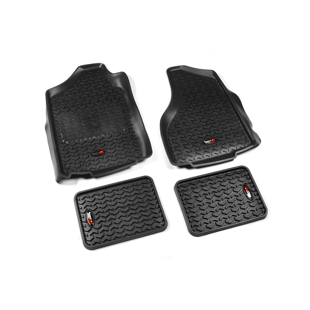 Rugged Ridge 82987.41 | Floor Liners, Kit, Black; 02-11 Dodge Ram 1500/2500/3500 Quad