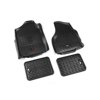 Rugged Ridge 82987.41 | Floor Liners, Kit, Black; 02-11 Dodge Ram 1500/2500/3500 Quad