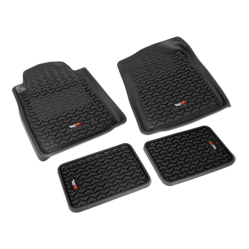 Rugged Ridge 82987.60 | Floor Liners, Kit, Black; 05-11 Toyota Tacoma Access/Double
