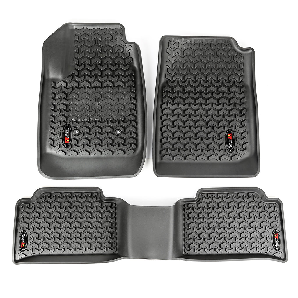 Rugged Ridge 82989.04 | Floor Liners Kit, Frnt/Rr, Black; 15-16 Chevrolet Colorado/GMC Canyon