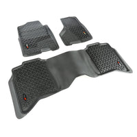 Rugged Ridge 82989.42 | Floor Liner Kit, Black, Front/Rear; 09-16 Ram 1500/2500/3500 Crew Cab