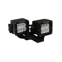 Go Rhino - 732231T - Jeep Wrangler JL & JLU Center Hood Mount for dual 3in LED cubes with offset mount