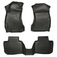 Husky Liners 98841 | Husky Liners Front & 2nd Seat Floor Liners, Fits 10-12 LEGACY & OUTBACK FRONT & 2ND SEAT WEATHERBEATER FLOOR LINERS BLACK