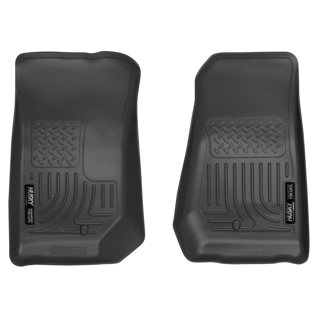 Husky Liners 18021 | Husky Liners Front Floor Liners, Fits 07-13 WRANGLER WEATHERBEATER FRONT FLOOR LINERS BLACK